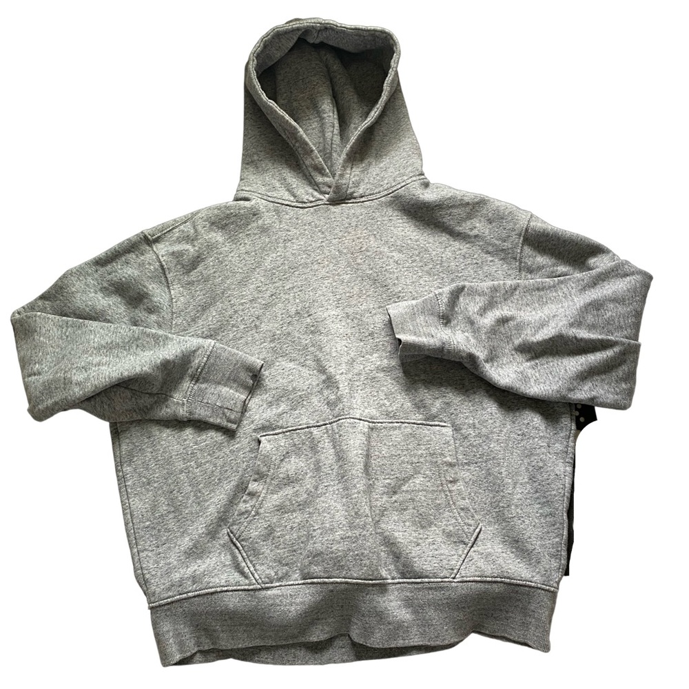 Old Navy Stringless Oversized Cropped Gray Hoodie